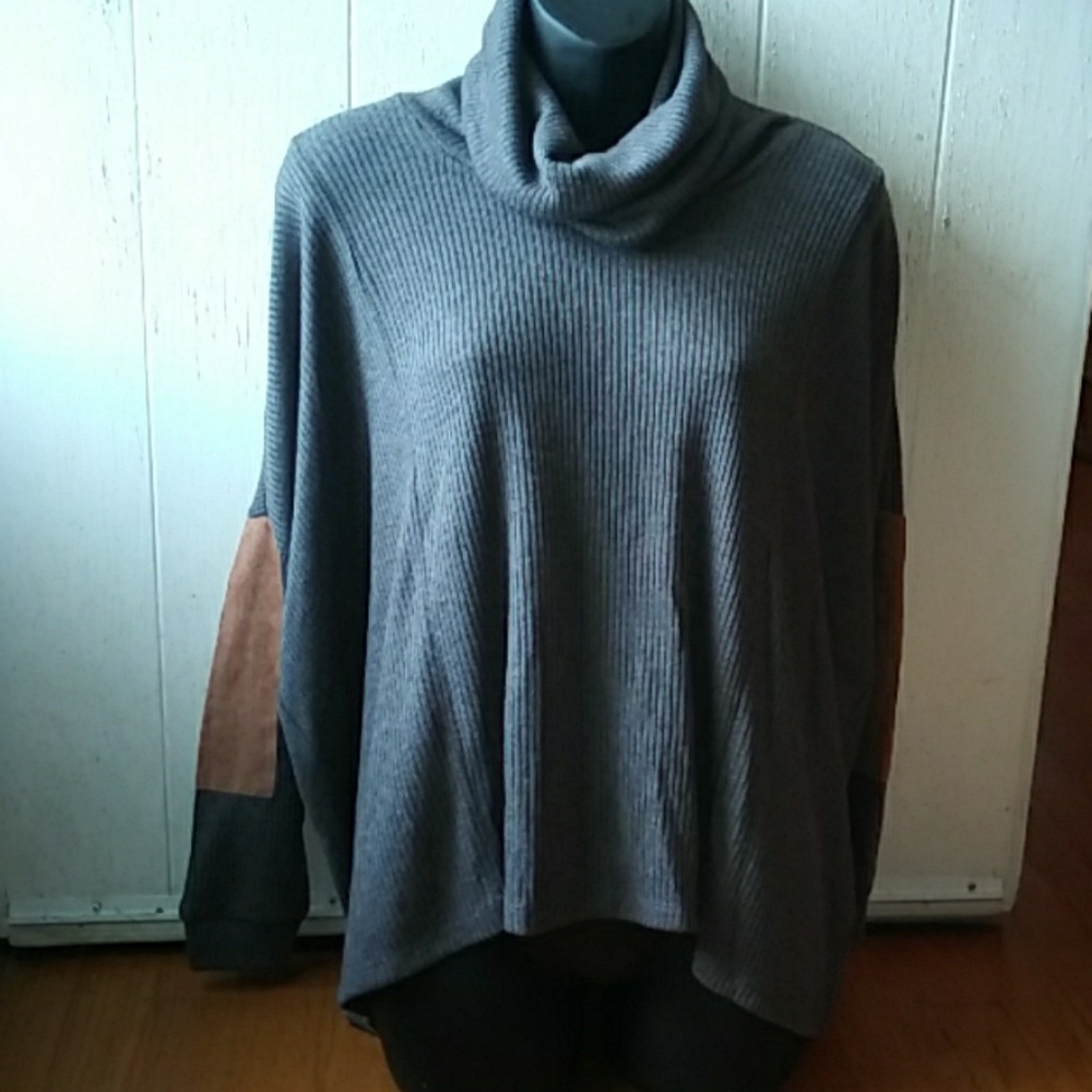 THML cowl turtleneck flowy top, sz S